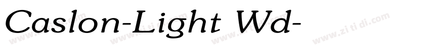 Caslon-Light Wd字体转换